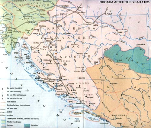 Croatia and Bosnia at the beginning of the 12th century