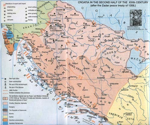 Croatia in mid 14th century