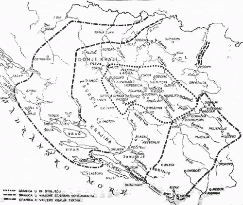 The growth of Bosnia (T. Macan - Povijest hrvatskog naroda) 