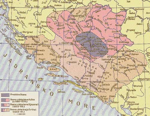 Rast prvotne Bosne, koja je tijekom vremena uključivala sve veće susjedne teritorije