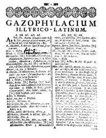 Ivan Belostenec: Gazophylacium, 1740