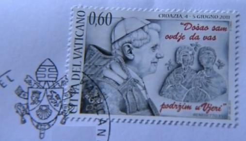 Vatikan izdao markicu s natpisom na hrvatskom jeziku Vatikan izdao markicu s natpisom na hrvatskom jeziku