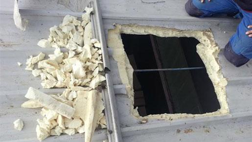 Pokušaj provale u poslovni objekt: Rupa na krovu
