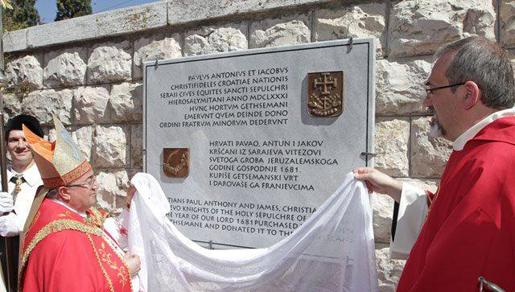 Hrvatima iz Bosne i Hercegovine otkrivena spomen ploča u Jeruzalemu Hrvatima iz Bosne i Hercegovine otkrivena spomen ploča u Jeruzalemu